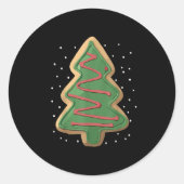 Sticker Rond Merry Christmas Tree Christmas (Devant)