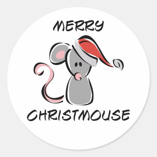 Sticker Rond Merry Christsouris (Devant)