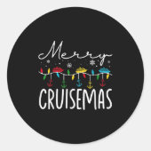 Sticker Rond Merry Cruisemas Christmas Family Cruisin Funny Cru (Devant)
