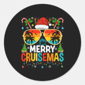 Sticker Rond Merry Cruisemas Cruise Matching Family Christmas C (Devant)