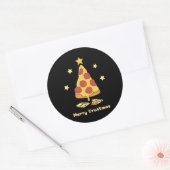 Sticker Rond Merry Crustmas - Pizza Christmas (Enveloppe)