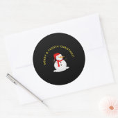 Sticker Rond Merry & Frosty Christmas (Enveloppe)