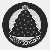 Sticker Rond Merry Gothmas (Devant)