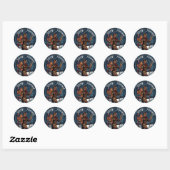 Sticker Rond Merry Krampus (Feuille)