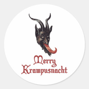 Sticker Rond Merry Krampusnacht