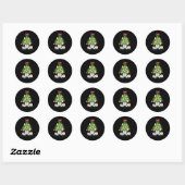 Sticker Rond Merry Mahjong Christmas Tree Chinoiserie Holiday (Feuille)