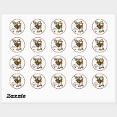 Sticker Rond Merry Moosemass (Feuille)