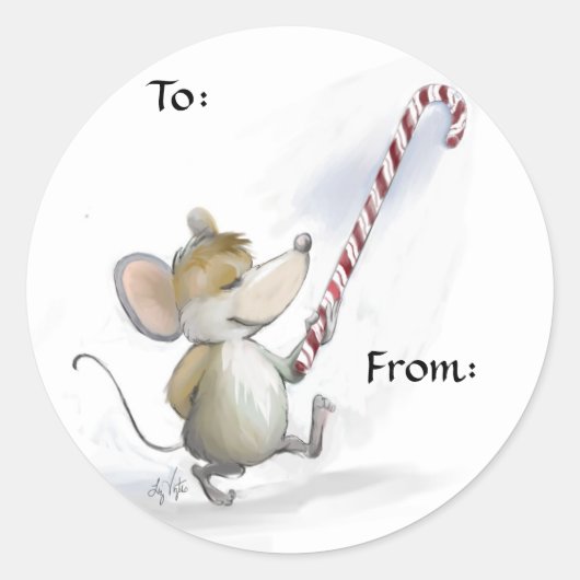 Sticker Rond Merry Mouse Moe Cadeaux/Stickers (Devant)
