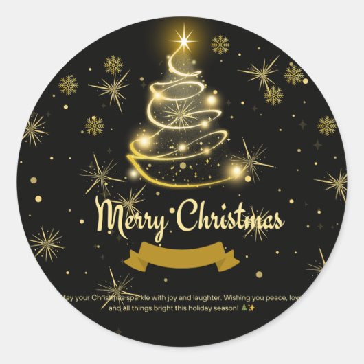 STICKER ROND MERRY NOËL (Devant)