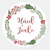 Sticker Rond Merry Noël Estonien Wreath, Häid jõule (Devant)