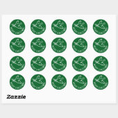 Sticker Rond MERRY NOËL Simple Dove CUSTOM Holiday (Feuille)