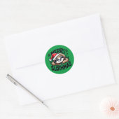 Sticker Rond Merry Slothmas! Vector Festive Christmas Sloth (Enveloppe)