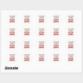 Sticker Rond Merry Xmas Santa Little Helper (Feuille)