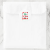 Sticker Rond Merry Xmas Santa Little Helper (Sac)