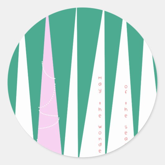 Sticker Rond Merveilleuse de la saison Arbre de Noël (Devant)