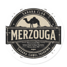 Merzouga Sahara Randonnée à Chameau Badge Vintage 