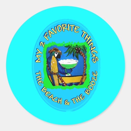 STICKER ROND MES 2 CHOSES PRÉFÉRÉES (Devant)