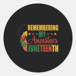 Sticker Rond Mes ancêtres Mois de l'histoire des Noirs Junteth