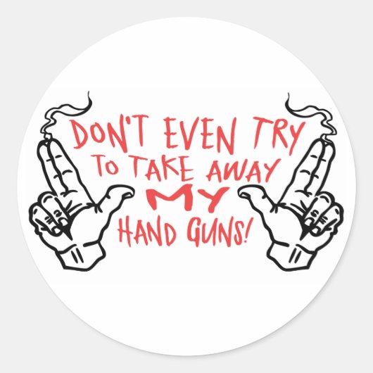 Sticker Rond Mes armes à main (Devant)