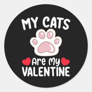 Sticker Rond Mes Chats Sont Mes Amateurs Amoureux Des Animaux D