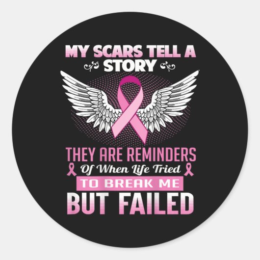 Sticker Rond Mes cicatrices racontent une histoire - Sensibilis (Devant)