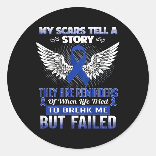 Sticker Rond Mes cicatrices racontent une histoire - Sensibilis (Devant)