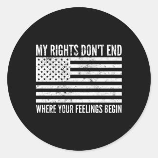 Sticker Rond Mes Droits Ne Mettent Pas Fin À L'Arme Conservatri