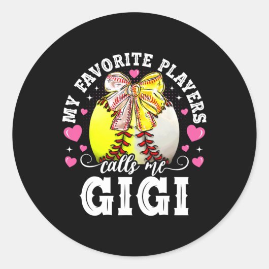 Sticker Rond Mes joueurs préférés m'appellent Gigi Bysebyll Sof (Devant)