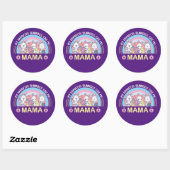 Sticker Rond Mes lapins Favoris M'Appelent Maman (Feuille)