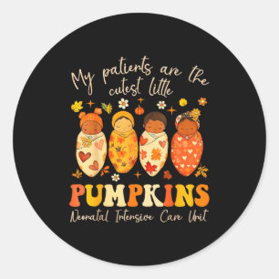 Sticker Rond Mes patients sont les plus mignons petits citrouil