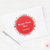 Sticker Rond Mes recettes de famille (Enveloppe)