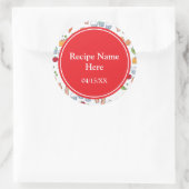 Sticker Rond Mes recettes de famille (Sac)