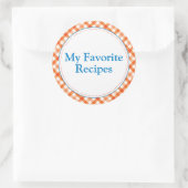 Sticker Rond Mes recettes favorites (Sac)