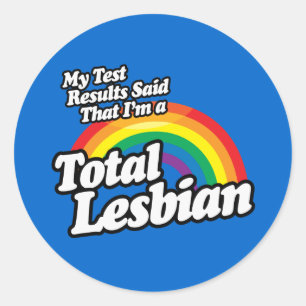 STICKER ROND MES RÉSULTATS DE TEST ONT DIT LESBIENNE