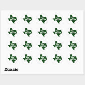 Sticker Rond Mess with Texas Green (Feuille)