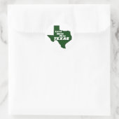 Sticker Rond Mess with Texas Green (Sac)