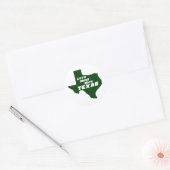 Sticker Rond Mess with Texas Green (Enveloppe)