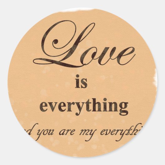 Sticker Rond Message d'amour pour lui (Devant)