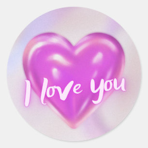 Sticker Rond Message d'amour spécial pour votre amour