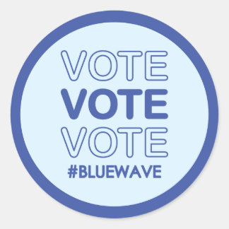 Sticker Rond Message de campagne électorale électorale bleue
