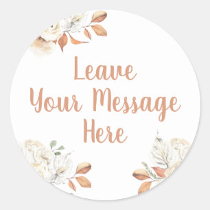 Sticker Rond Message ici pour la Saint-Valentin Citrouille Oran