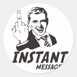STICKER ROND MESSAGE INSTANTANÉ