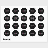 Sticker Rond Message Nice Conscience du cancer du sein Pink Rib (Feuille)