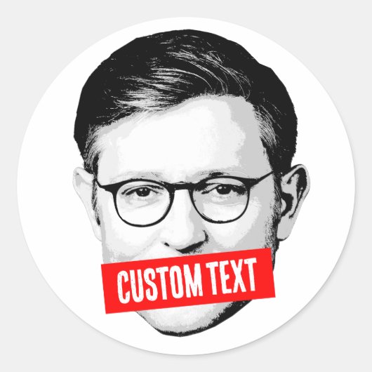 Sticker Rond Message personnalisé Mike Johnson (Devant)