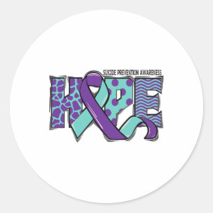 Sticker Rond Message sur la santé mentale de Hope