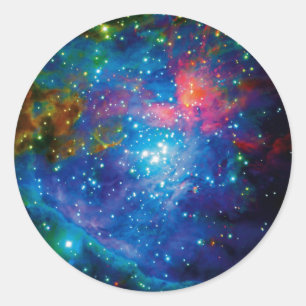 Sticker Rond Messier 42 nébuleuse d'Orion infrarouge photo spat