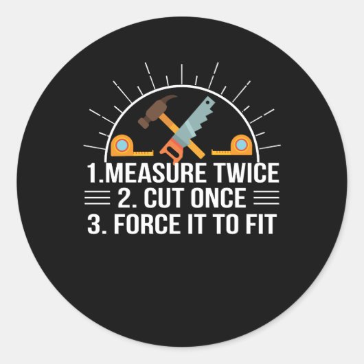 Sticker Rond Mesure Couper Une Fois La Force Pour Ajuster Le Tr (Devant)