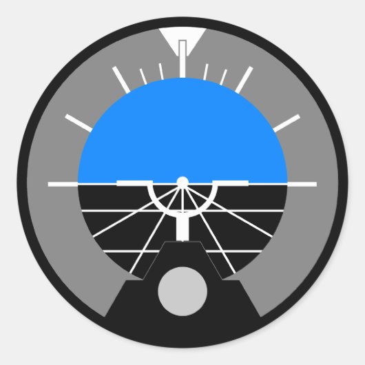 Sticker Rond Mesure d'horizon de vol (Devant)