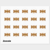 Sticker Rond Métal Cheeseheads (Feuille)