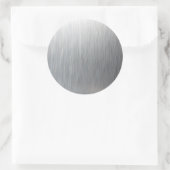 Sticker Rond Métal d'aluminium brossé (Sac)